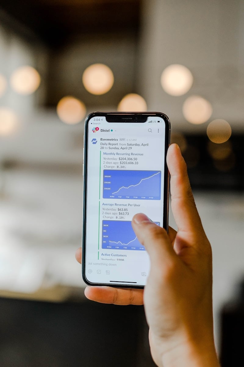 Smartphone graphs and charts